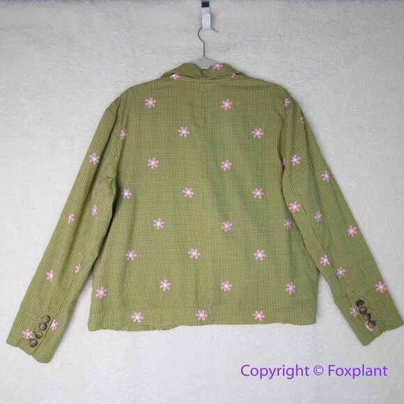 New! Free People Cali Printed Blazer - Moss Combo, size S - Picture 10 of 16